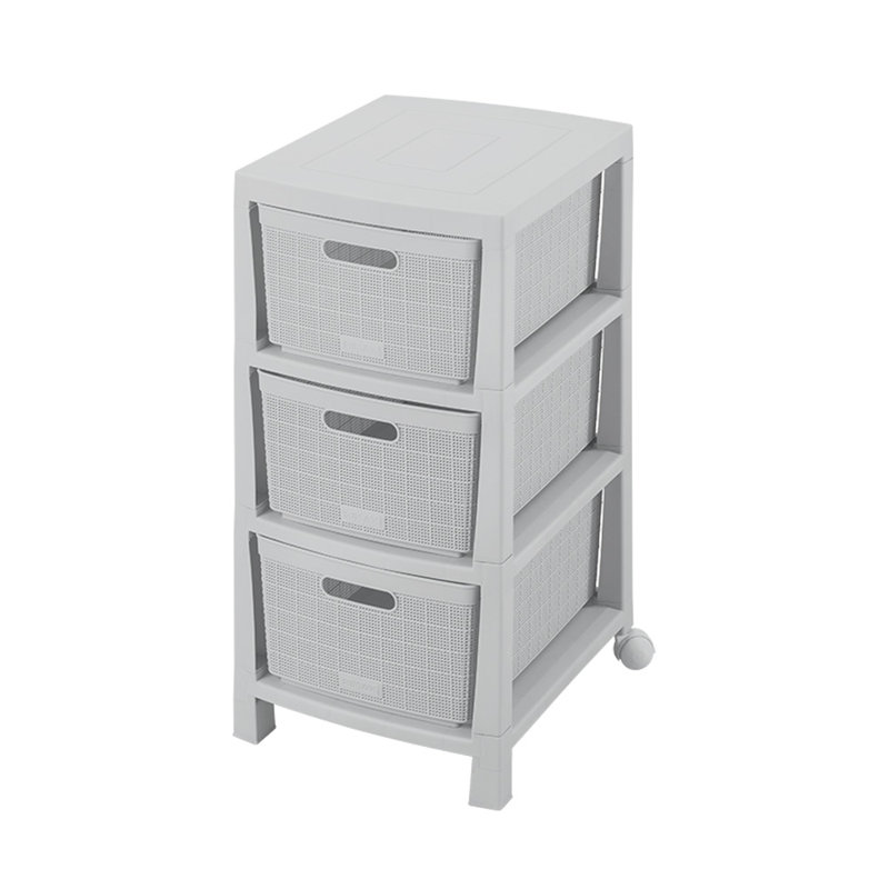 3 tiroirs Mondel, Gris