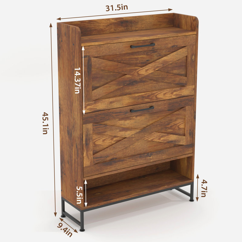 24 Pair Shoe Storage Cabinet