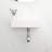 14.76"L X 7.46"W 3.57"H White Ceramic Wall Mounted Bathroom Sink, Rectangular, Stain-, Low Water Absorption, Acid Resistance, Modern Glamorous With Faucet Hole Sink - 14.76X7.46 Inch Stain ,