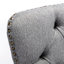 Chaise de salle à manger grise en lin 2 pièces, Sw6801gy avec mousse haute élasticité - Sièges confortables haute, 2 éléments décoratifs en lin de style sophistiqué-1610769580