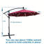 Parasol d'extérieur à énergie solaire à DEL-1117003493