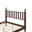 Lit plateforme double en bois avec tête de lit en forme de gourde, lit plateforme rétro avec support en lattes de bois