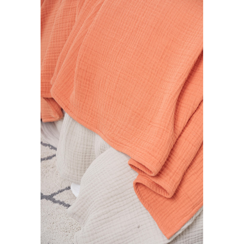 Ryker Moonbeam Gauze Coverlet, Twin Coverlet, Melon