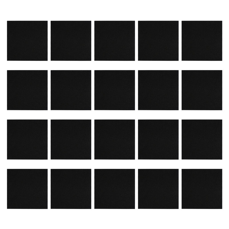 20Pcs 23.6 x 23.6" Carpet Tiles, Black