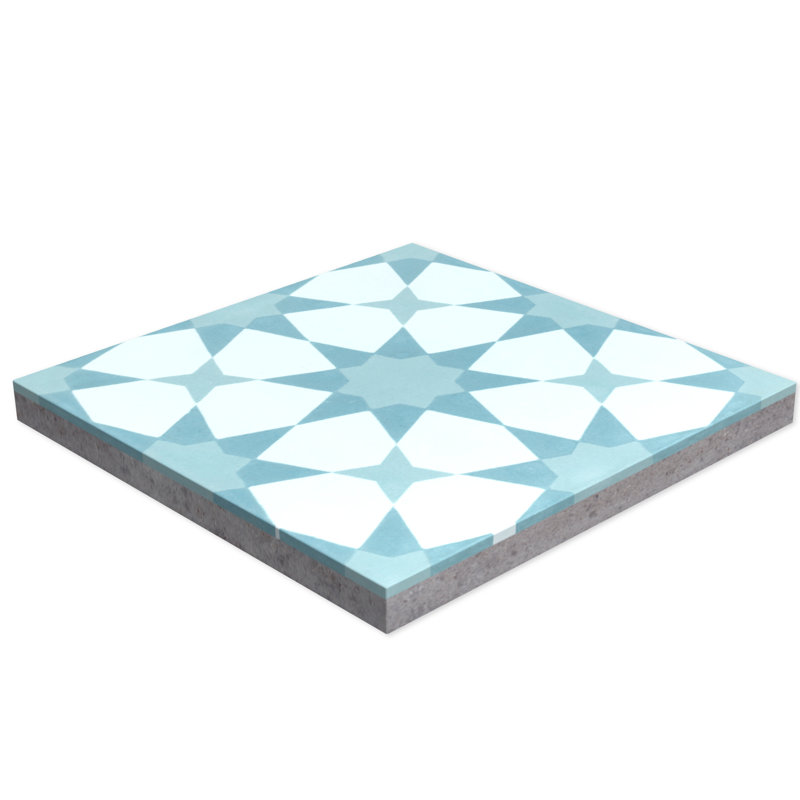 Taza 8" x 8" Wall & Floor Tile, Blues