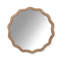 Miroir mural rond en bois 23,62 pouces avec miroir festonné et miroir festonné