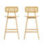 Tabouret de bar d'intérieur en bois, ensemble de 2