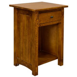 Shabbona Solid Wood End Table with Storage