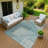 Machine Washable Indoor/Outdoor Hovey ACN2270 Stripes Rug-570969111