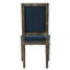 Chaises de salle à manger en tissu bleu marine - de 2, attrait durable 2 en tissu, fabrication