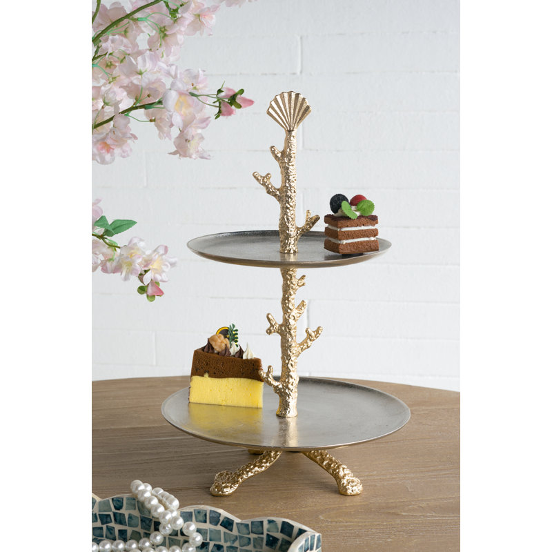 Support décoratif à deux niveaux D11.5X18