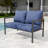 Outdoor Wicker Loveseat with Cushions-102620325