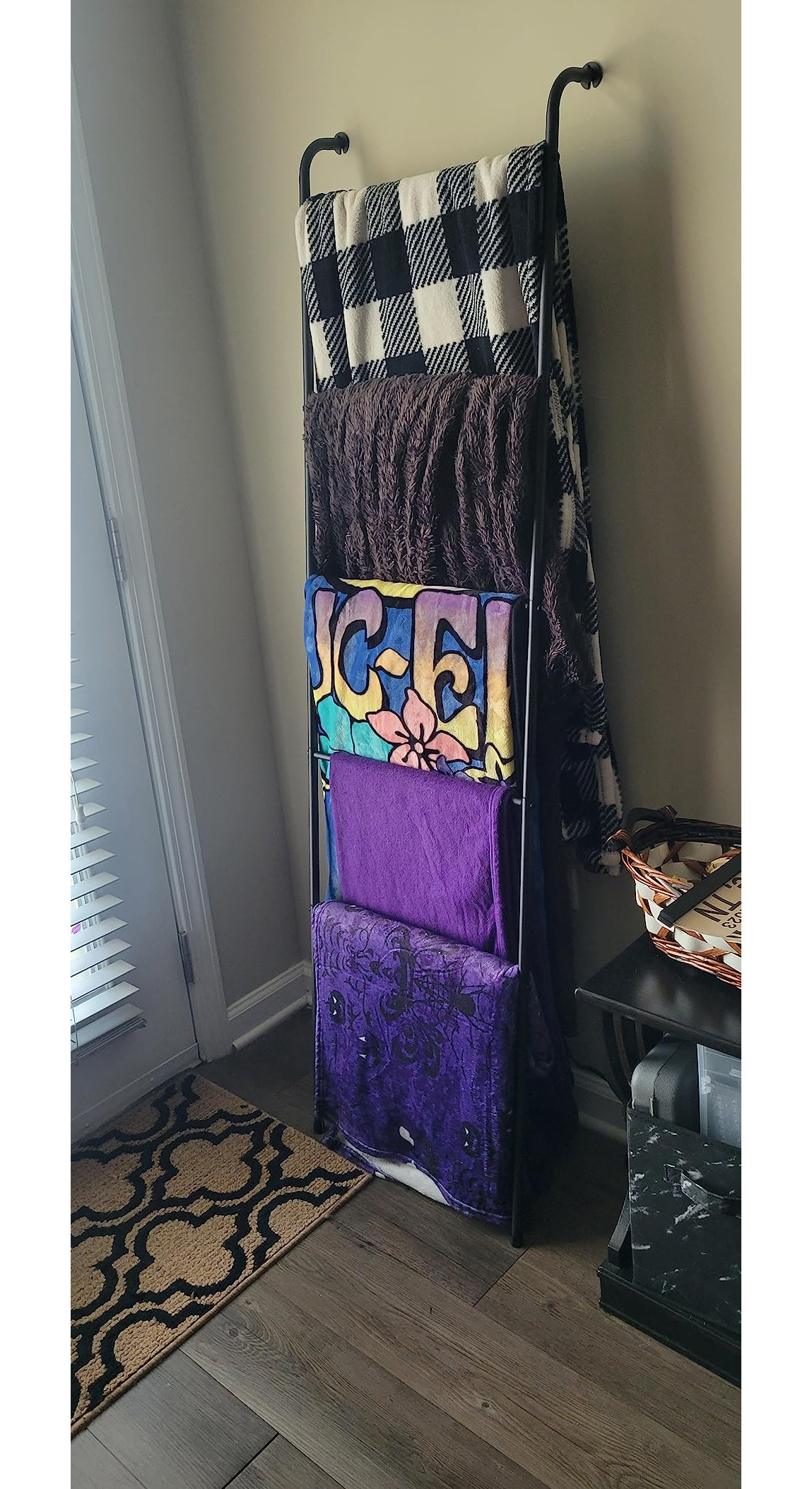 Rebrilliant Blanket Ladder Bathroom Towel Holder Decorative Towel Rack ...