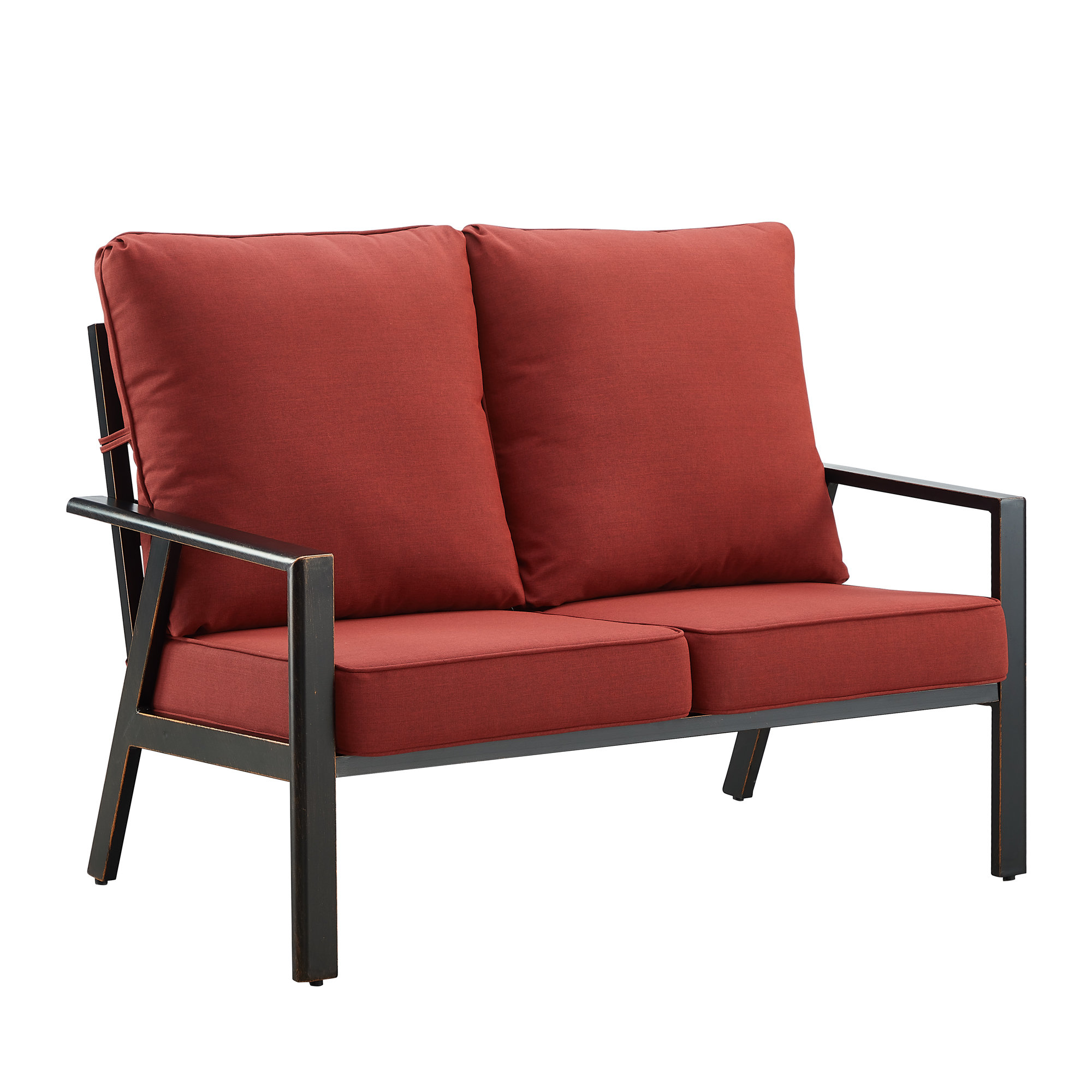 Latitude Run® Lapwai 53.15'' Wide Outdoor Loveseat with Cushions | Wayfair