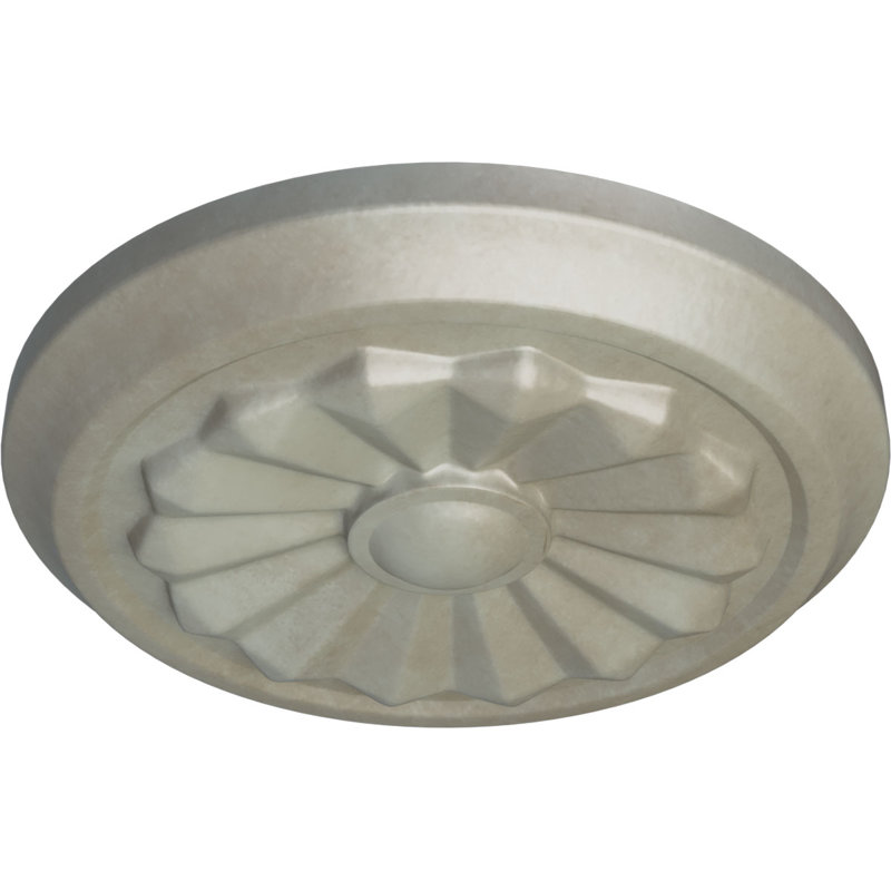 Médaillon de plafond Endurathane Olivia, 7 7/8 po x P 1 1/8 po (convient aux auvents jusqu'à 3 1/2 po), Doré Flash