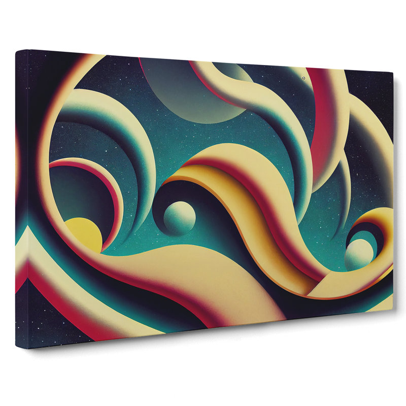 Galaxy Art Deco Abstract - Wrapped Canvas, 50cm H x 76cm W x 3cm D