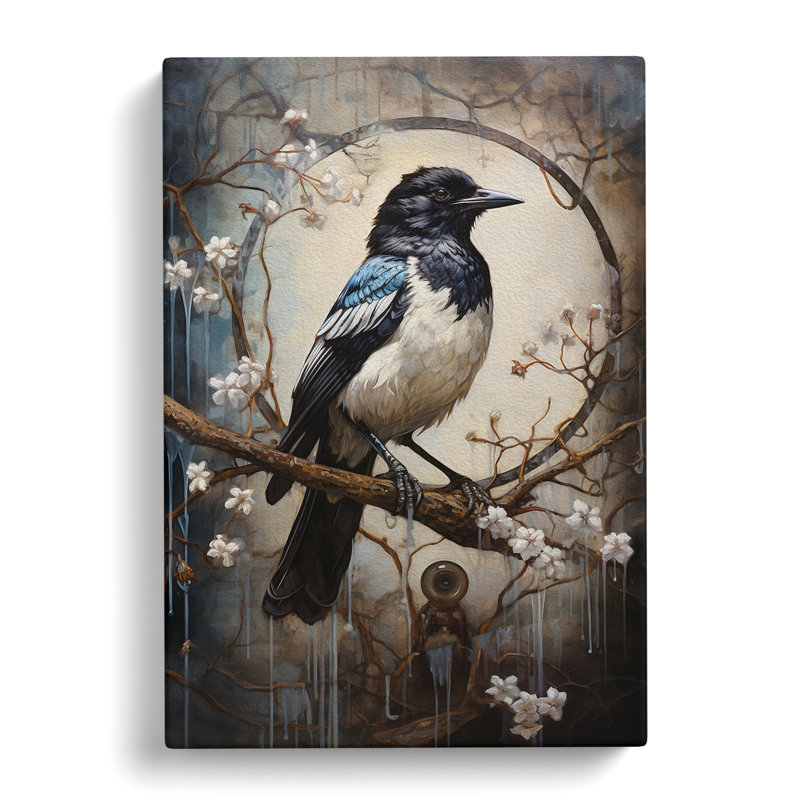 Magpie Symbolism No.2 - No Frame Print, 76cm H x 50cm W x 3cm D