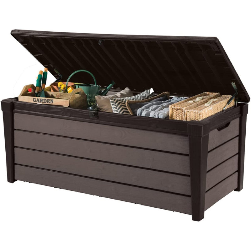 Keter Brushwood 454L Storage Box- Brown, Brown