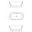 Crystal 59'' x 29.5'' Freestanding Soaking Acrylic Bathtub