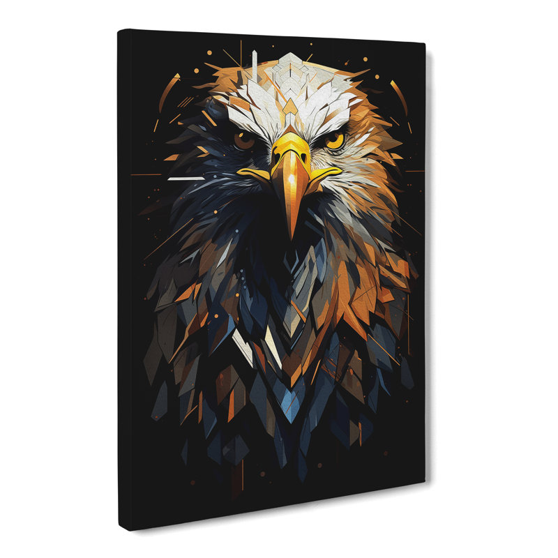 Eagle Geometric Art - Wrapped Canvas, 76cm H x 50cm W x 3cm D