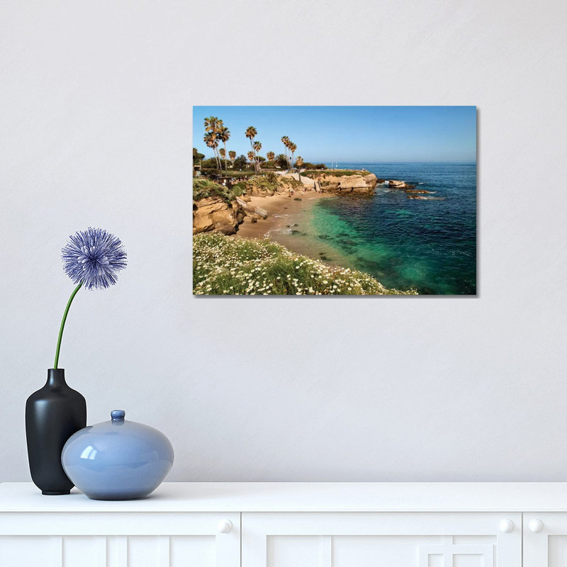 USA, California, La Jolla, Clear Water On A Spring Day At La Jolla Cove by Ann Collins - Wrapped Canvas Print