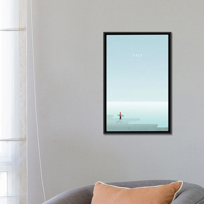« sylt », impression sur toile, H 26 po x l 18 po x P 1,5 po, Toile avec cadre noir, Pas de tapis