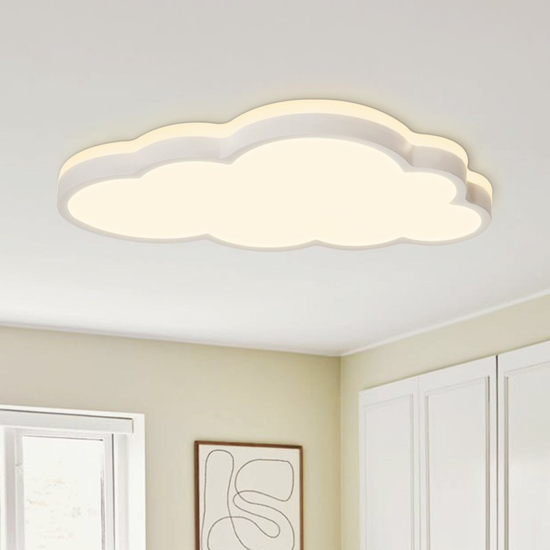 Nataja 19.69'' Clouded Dimmable LED Flush Mount