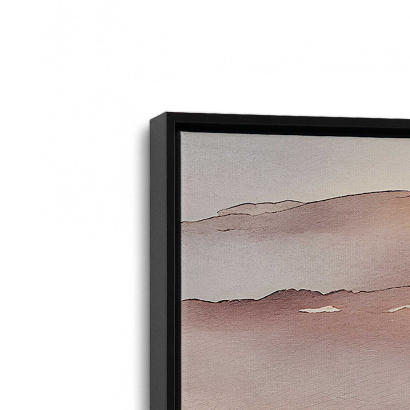 Toile tendue Sunset in Blooming Valley II, 36 po x 24 po, Cadre flottant noir satiné, H 18,75 po x l 12,75 po x P 1,75 po