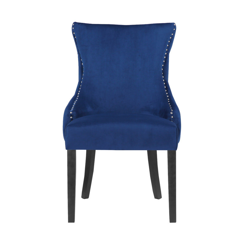 Stonefort Chair (Wood Legs), Bleu