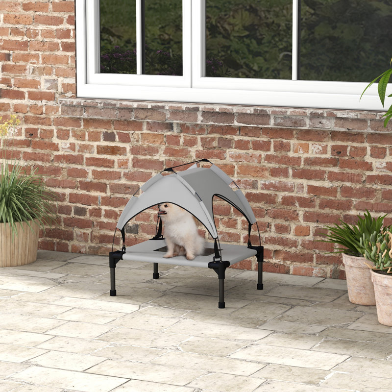 Cooling Raised Dog Bed for Dogs, 61" W x 46" D x 63" H, Grey