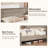Farmhouse Queen Bed With 64" Tall Storage Headboard With 4 Drawers And Storage Bench，Rustic Wood Platform Bed Frame-370698462-381096197