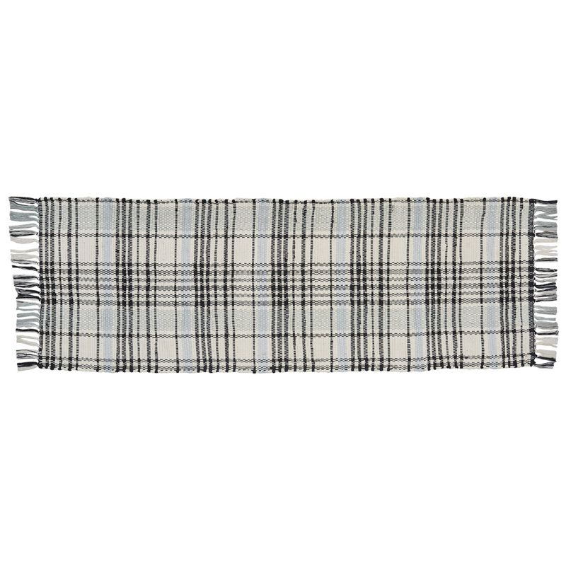 Cotton Plaid Indoor Rug, Runner 2' x 6'