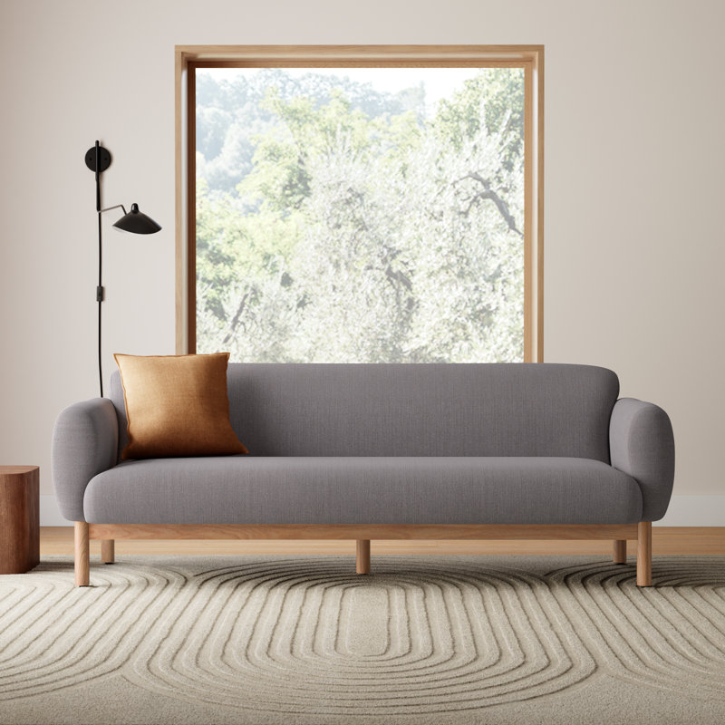 Mattia Sofa, Metro Gray Linen Blend, 87" W