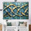 Ensemble de salon art mural jaune-107199501-107199497
