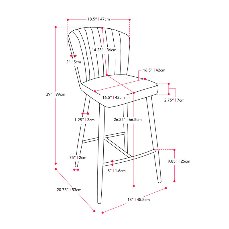 Tabouret de comptoir Jasper, Gris clair
