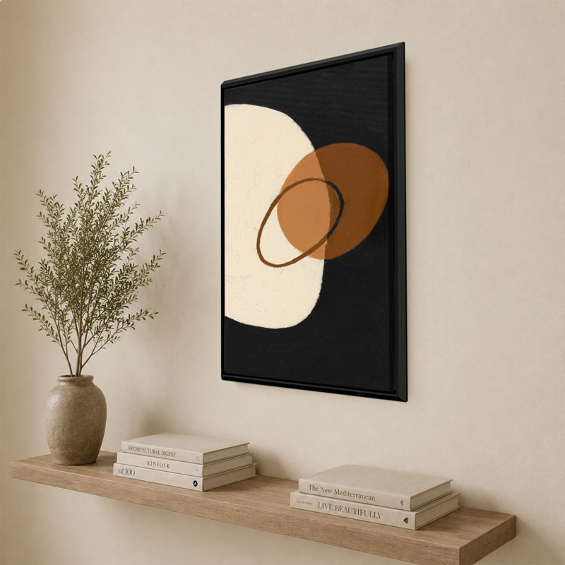 Circular Abstract Black par Patricia Pinto - Impression sur toile