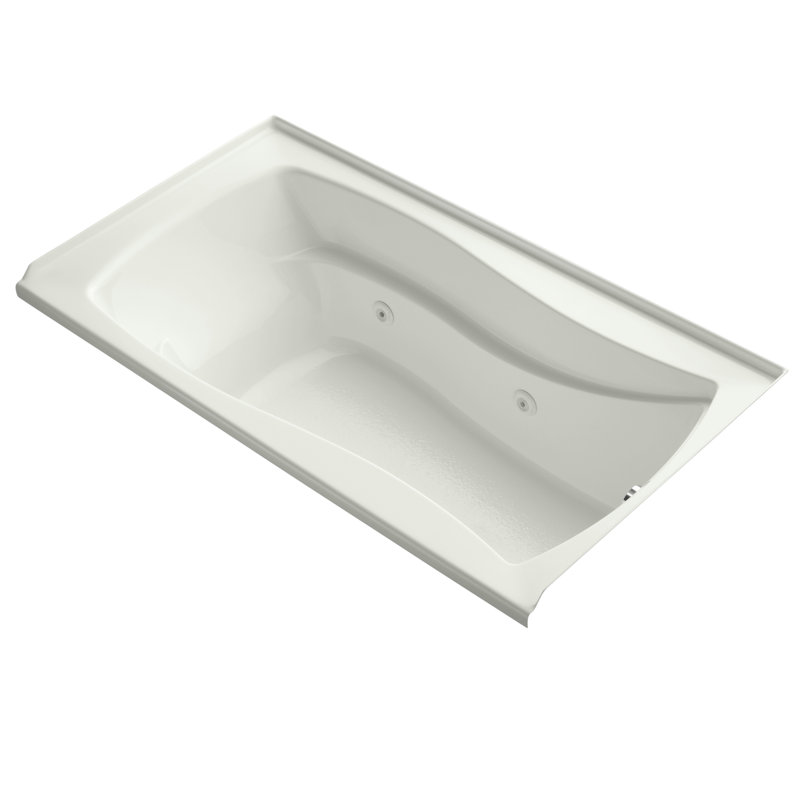 Mariposa 66" x 35.875" Ancove Whirlpool Bathtub, Dune, Right