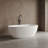67" x 30.71" Freestanding Soaking Solid Surface Bathtub