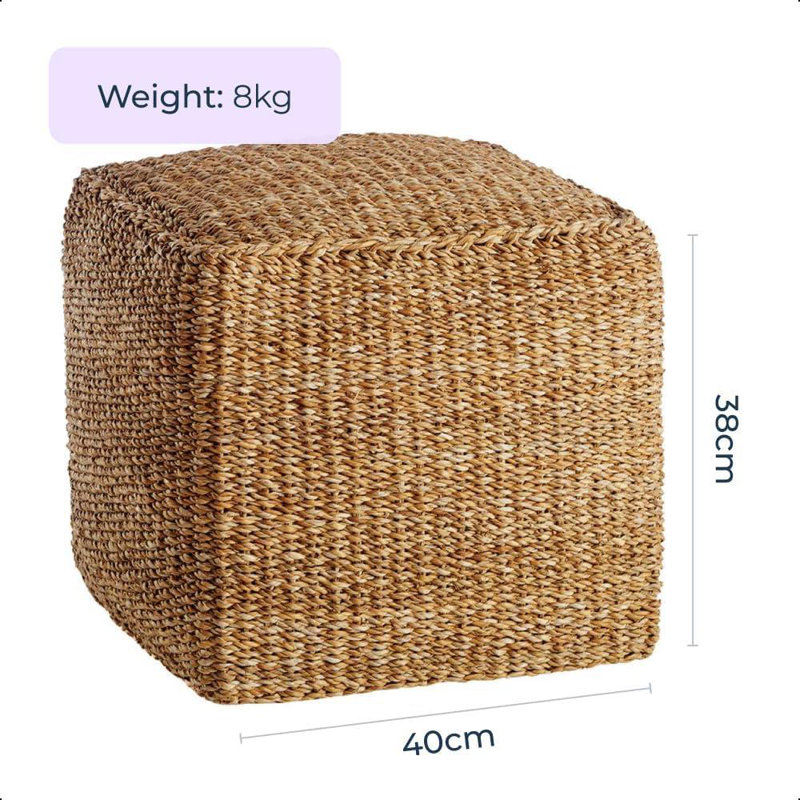 Crick 40cm Wide Square Pouf Ottoman