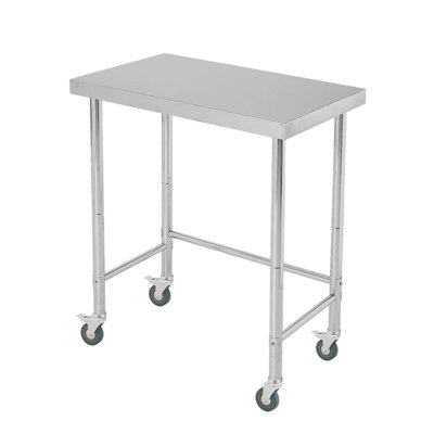 Table de travail en acier inoxydable en 5 tailles (16 x 24, 18 x 24, 18 x 28, 18 x 32, 18 x 36), table de préparation commerciale pour cuisine avec pieds ou roues fixes