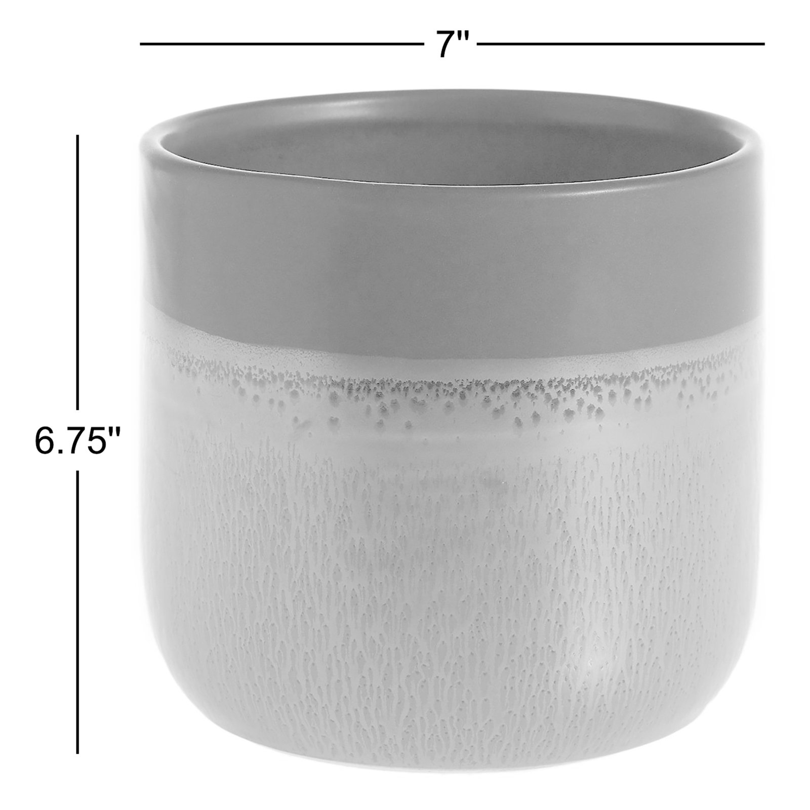 Kebe Ceramic Pot Planter, 6.75" H x 7" W x 7" D