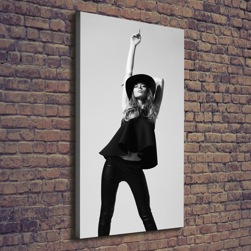 Woman In Black - Wrapped Canvas Print