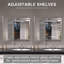 Keen Armoire à pharmacie rectangulaire en aluminium encastré ou à fixation en surface avec miroir argenté l 23 po x H 30 po Keen-2046404425-2046404442