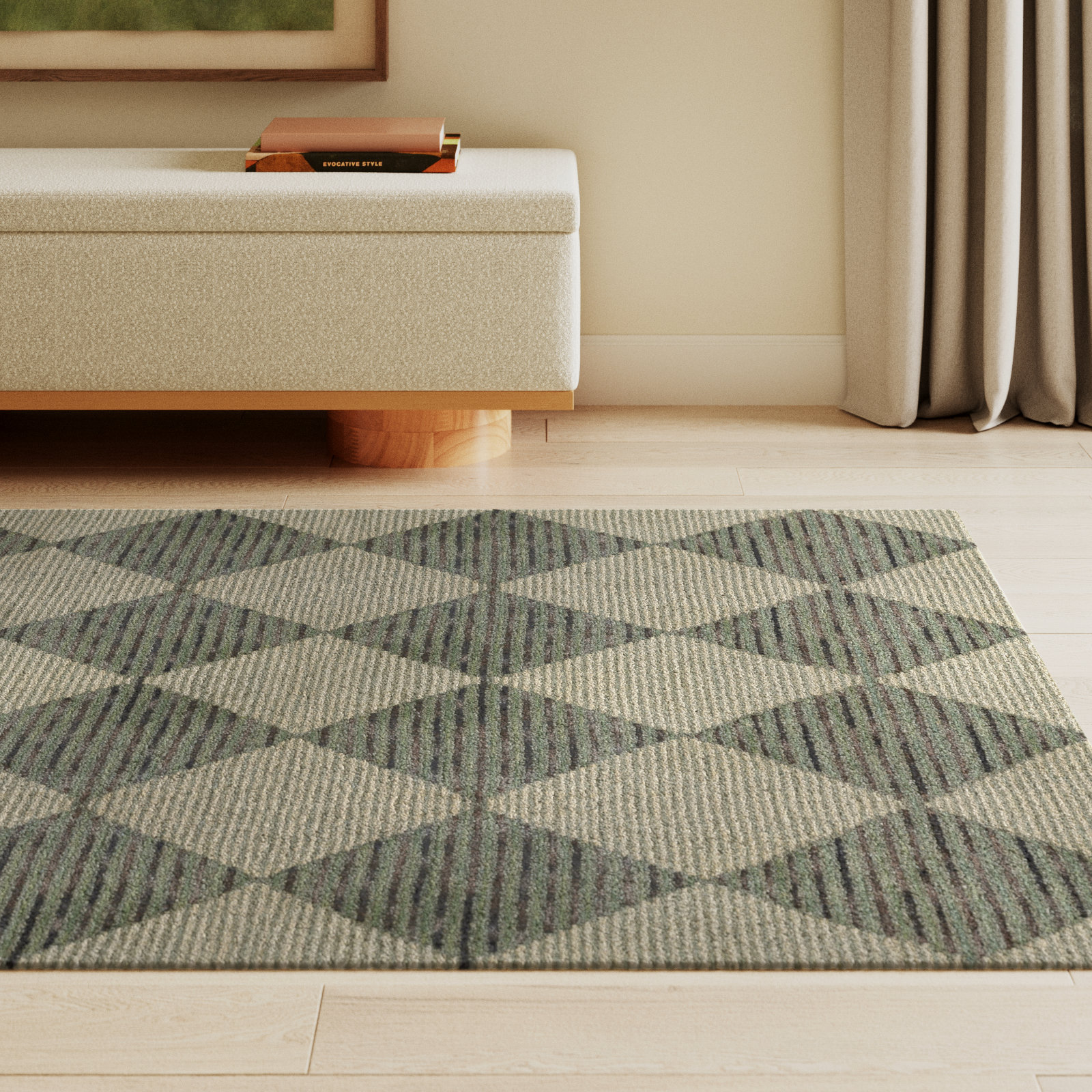 Chris Loves Julia x Loloi Francis Wool Spa/Granite Rug, Rectangle 7'9" x 9'9"