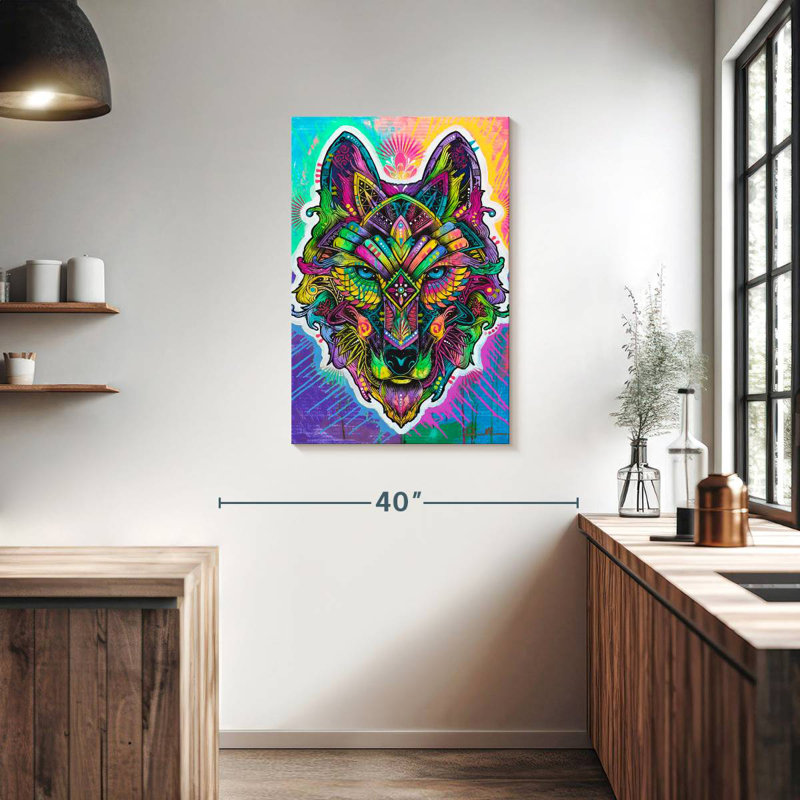 Brampt Wolf Shaman, 36" H x 24" W