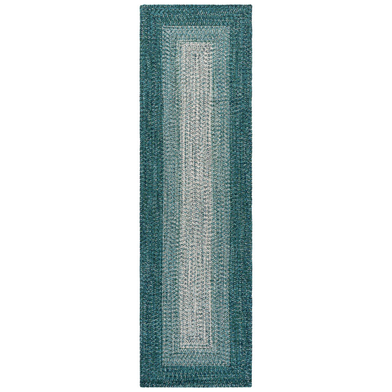 Braided Hand Woven Machine Washable No Pattern Outdoor Rug, Runner 2'3" x 8'