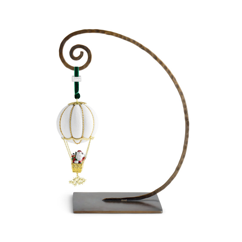 Santa In Balloon 6'' Handmade Transportation Hanging Figurine Ornament