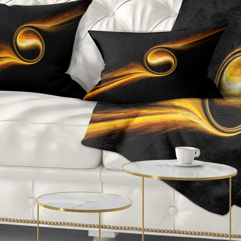 Coussin lombaire à motif de danse fractal 3d