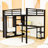 Metal Loft Bed with Wardrobe and Desk-96822139-96822137