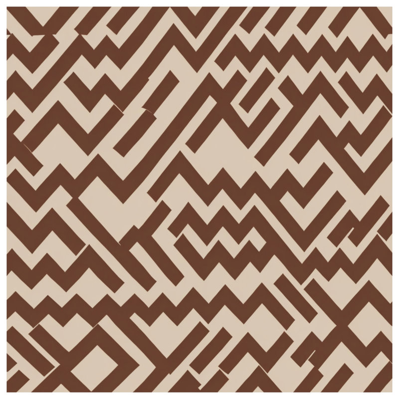 Couvertures brunes à motif en zigzag, L 60 po x H 80 po